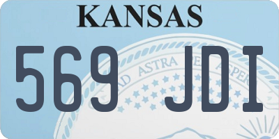 KS license plate 569JDI