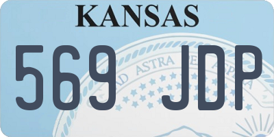 KS license plate 569JDP