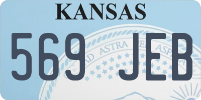 KS license plate 569JEB