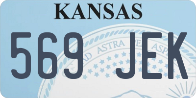 KS license plate 569JEK