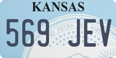 KS license plate 569JEV