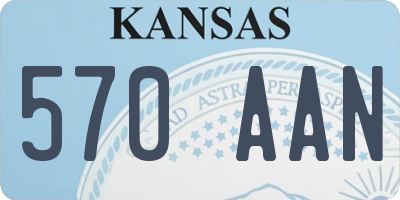 KS license plate 570AAN