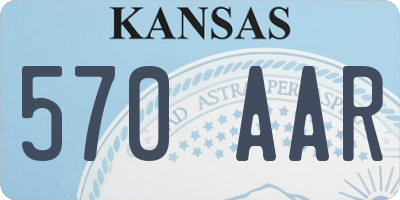 KS license plate 570AAR