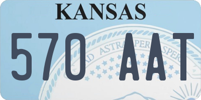 KS license plate 570AAT