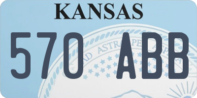 KS license plate 570ABB
