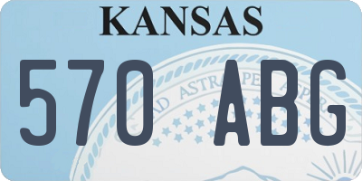 KS license plate 570ABG