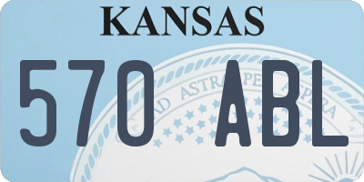 KS license plate 570ABL