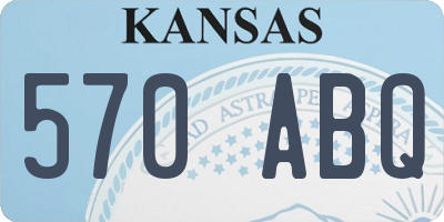 KS license plate 570ABQ