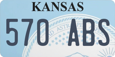 KS license plate 570ABS