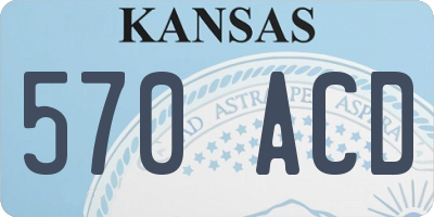 KS license plate 570ACD