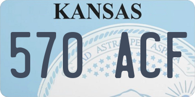 KS license plate 570ACF