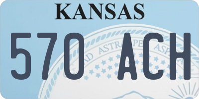 KS license plate 570ACH