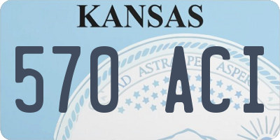 KS license plate 570ACI