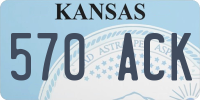 KS license plate 570ACK