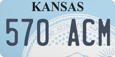 KS license plate 570ACM