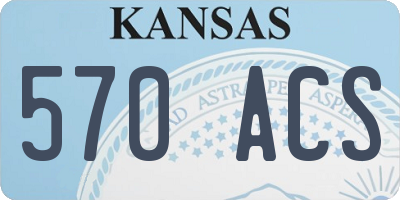 KS license plate 570ACS