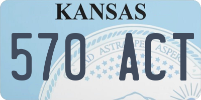 KS license plate 570ACT