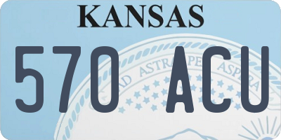 KS license plate 570ACU