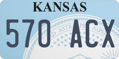 KS license plate 570ACX