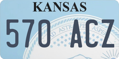 KS license plate 570ACZ