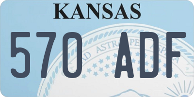 KS license plate 570ADF