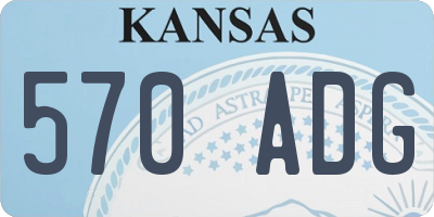 KS license plate 570ADG