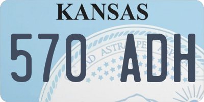 KS license plate 570ADH