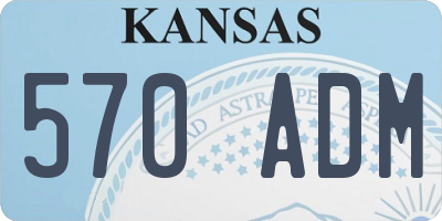 KS license plate 570ADM