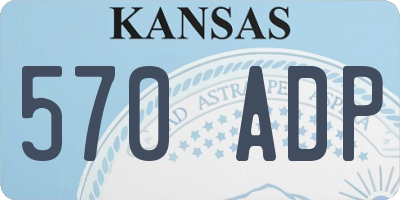 KS license plate 570ADP
