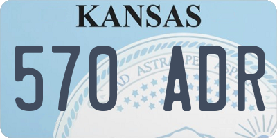 KS license plate 570ADR