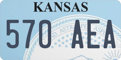 KS license plate 570AEA