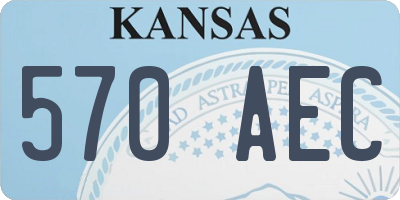 KS license plate 570AEC