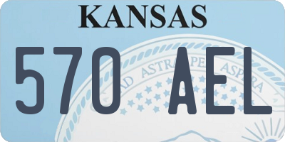 KS license plate 570AEL