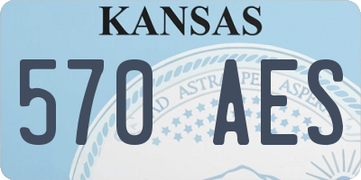 KS license plate 570AES