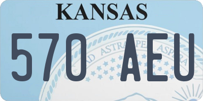 KS license plate 570AEU