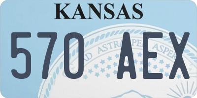 KS license plate 570AEX
