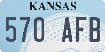 KS license plate 570AFB