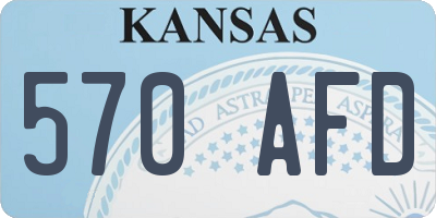 KS license plate 570AFD