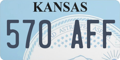 KS license plate 570AFF