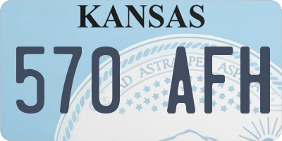 KS license plate 570AFH