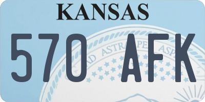 KS license plate 570AFK