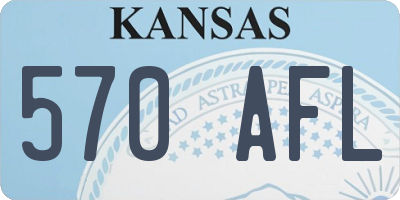 KS license plate 570AFL