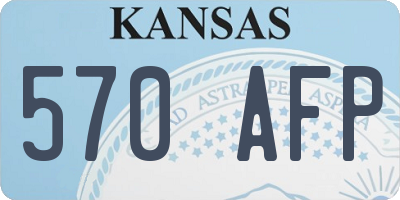 KS license plate 570AFP
