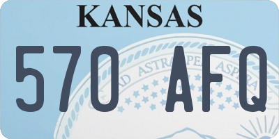 KS license plate 570AFQ