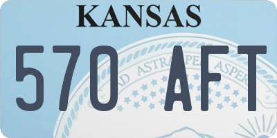 KS license plate 570AFT