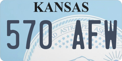 KS license plate 570AFW