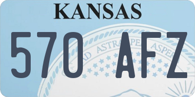 KS license plate 570AFZ