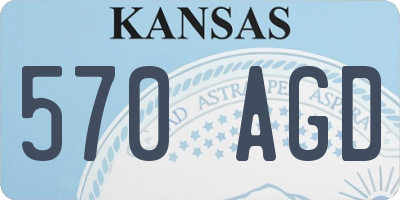 KS license plate 570AGD