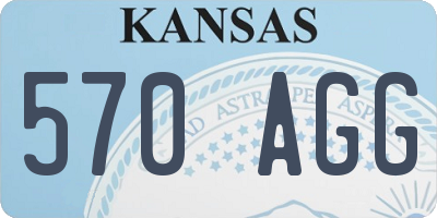 KS license plate 570AGG