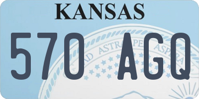 KS license plate 570AGQ